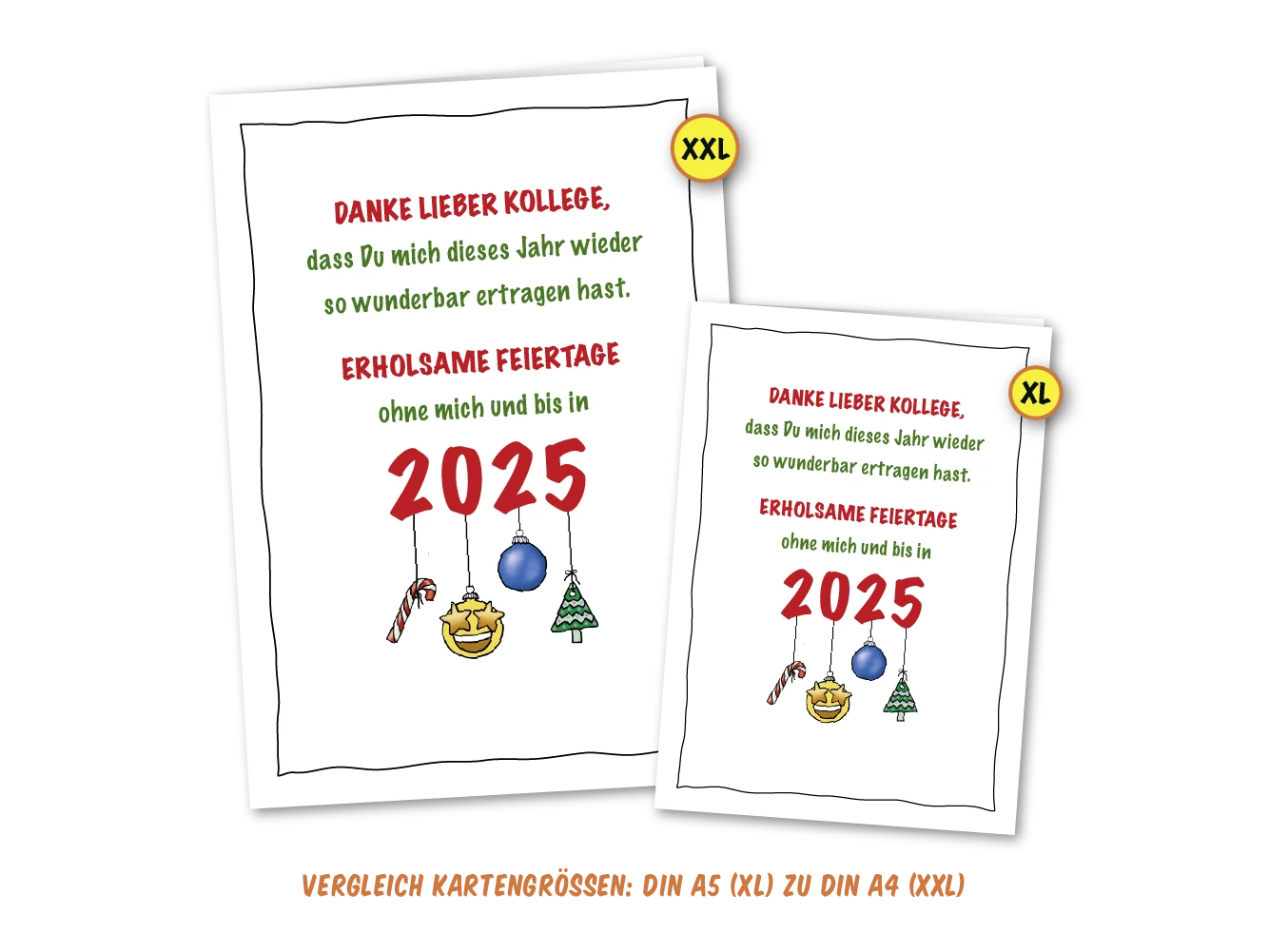 Weihnachtskarte Danke lieber Kollege