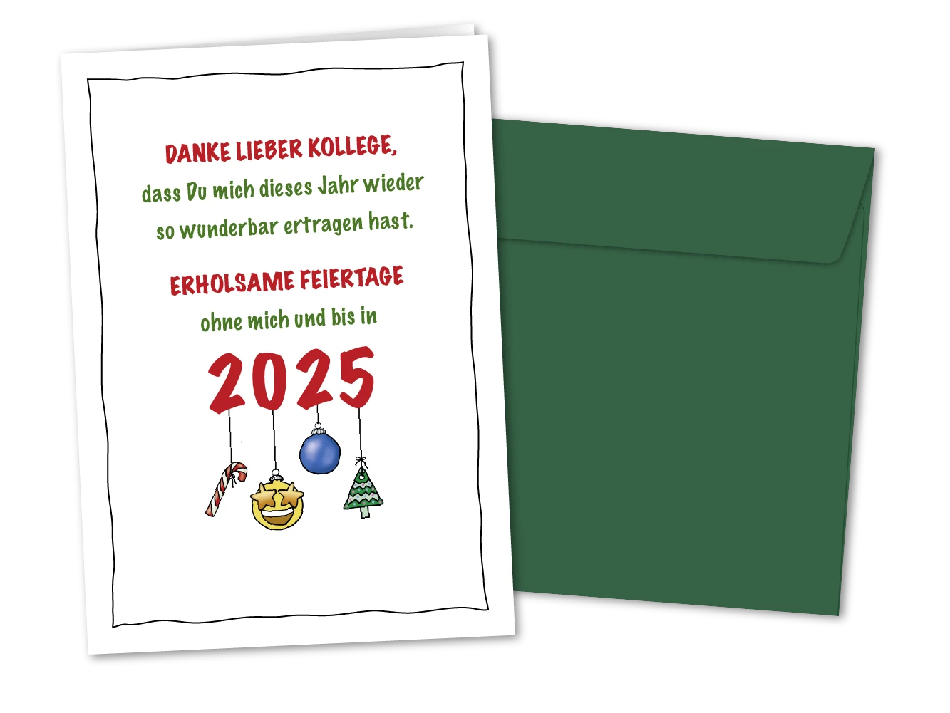 Weihnachtskarte Danke lieber Kollege