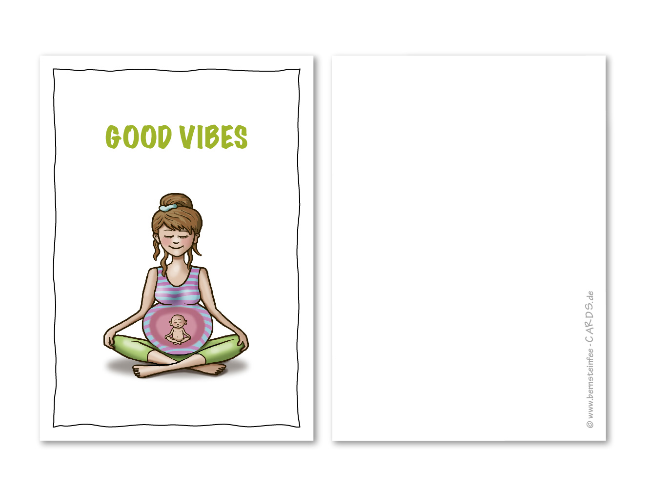 Postkarte Yogababy Good Vibes