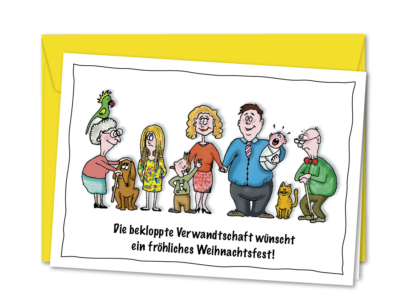 Weihnachtskarte Die bekloppte Verwandtschaft