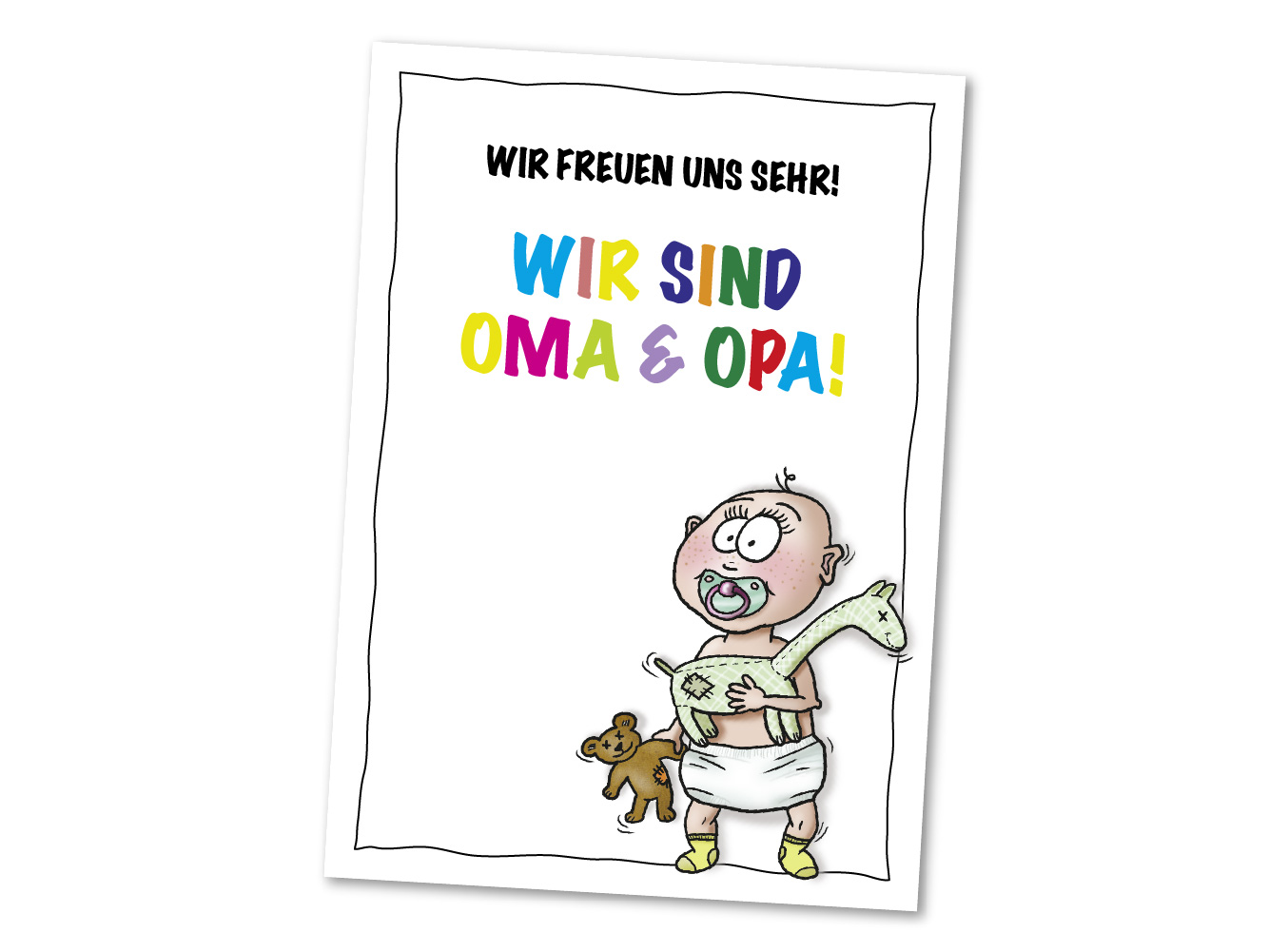 Babykarte Wir sind Oma und Opa