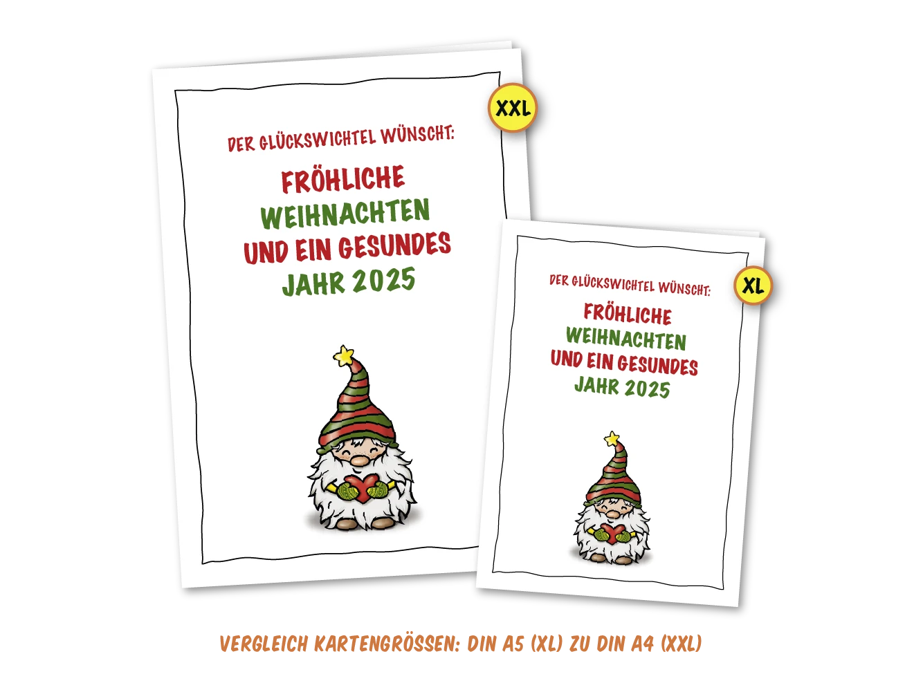 Weihnachtskarte Glückswichtel
