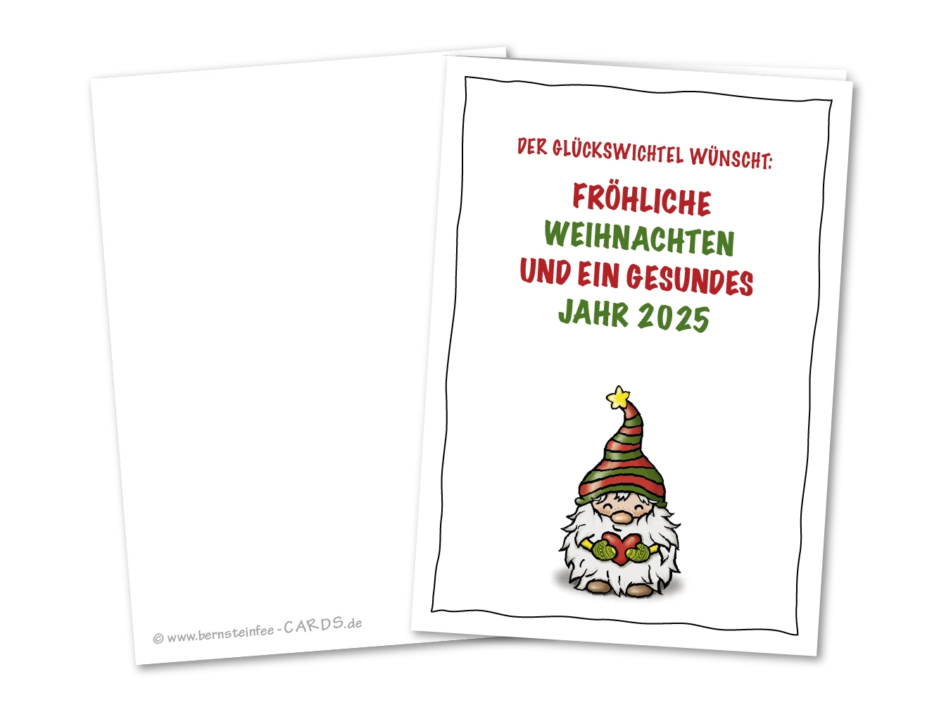 Weihnachtskarte Glückswichtel