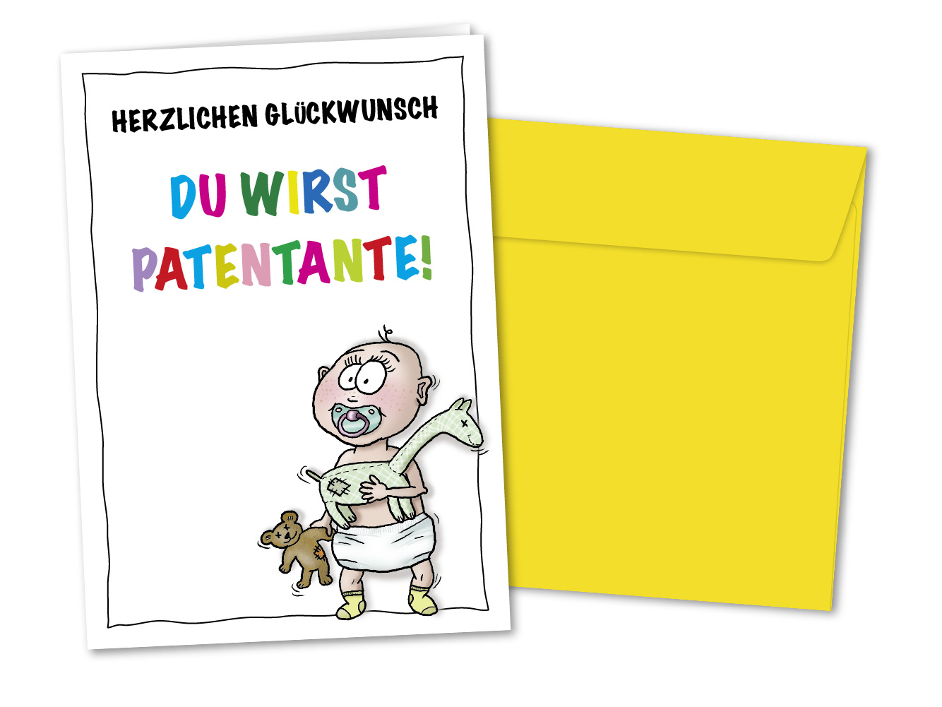 Babykarte Du wirst Patentante Babykarte Du wirst Patentante