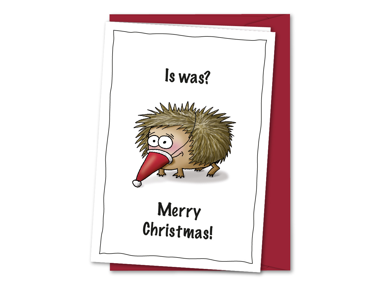 Weihnachtskarte Igel