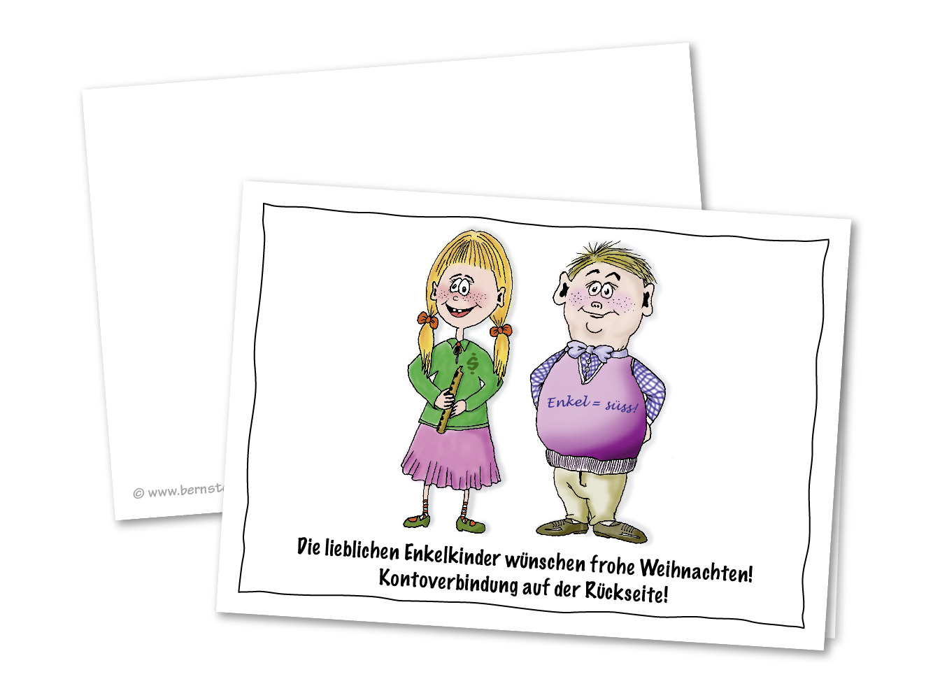 Weihnachtskarte Die lieblichen Enkelkinder Weihnachtskarte Die lieblichen Enkelkinder