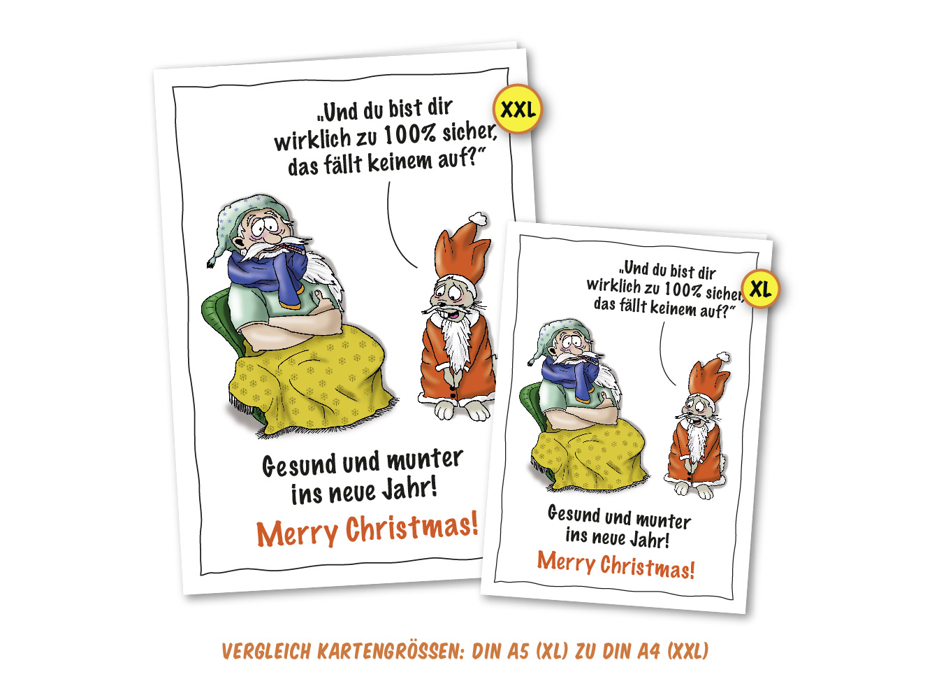 Weihnachtskarte Krankheitsvertretung