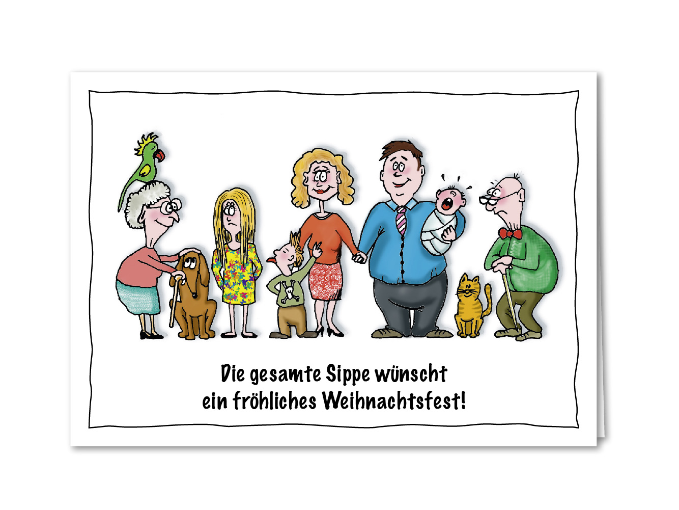 Weihnachtskarte Die gesamte Sippe Weihnachtskarte Die gesamte Sippe