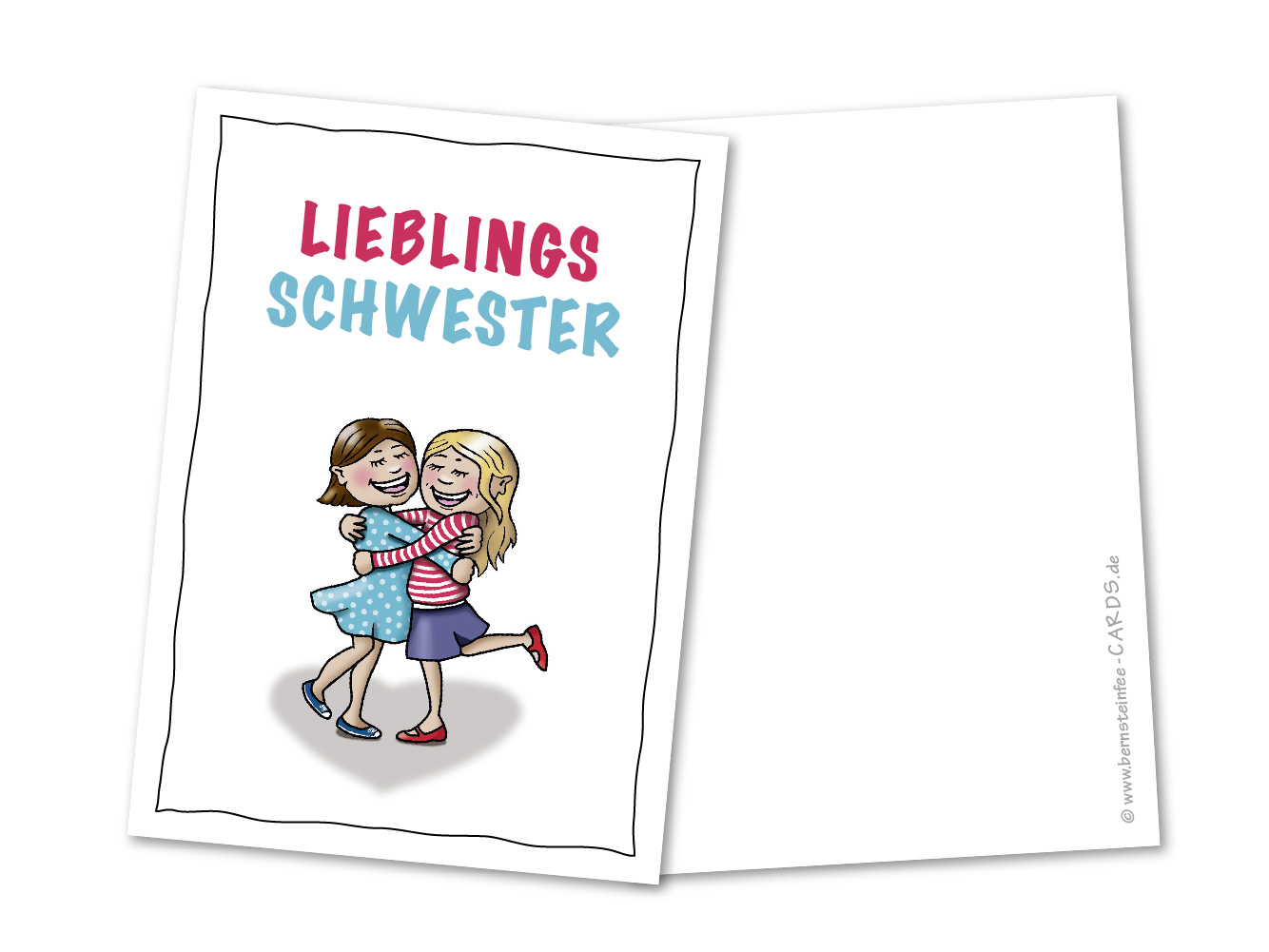 Postkarte Lieblingsschwester