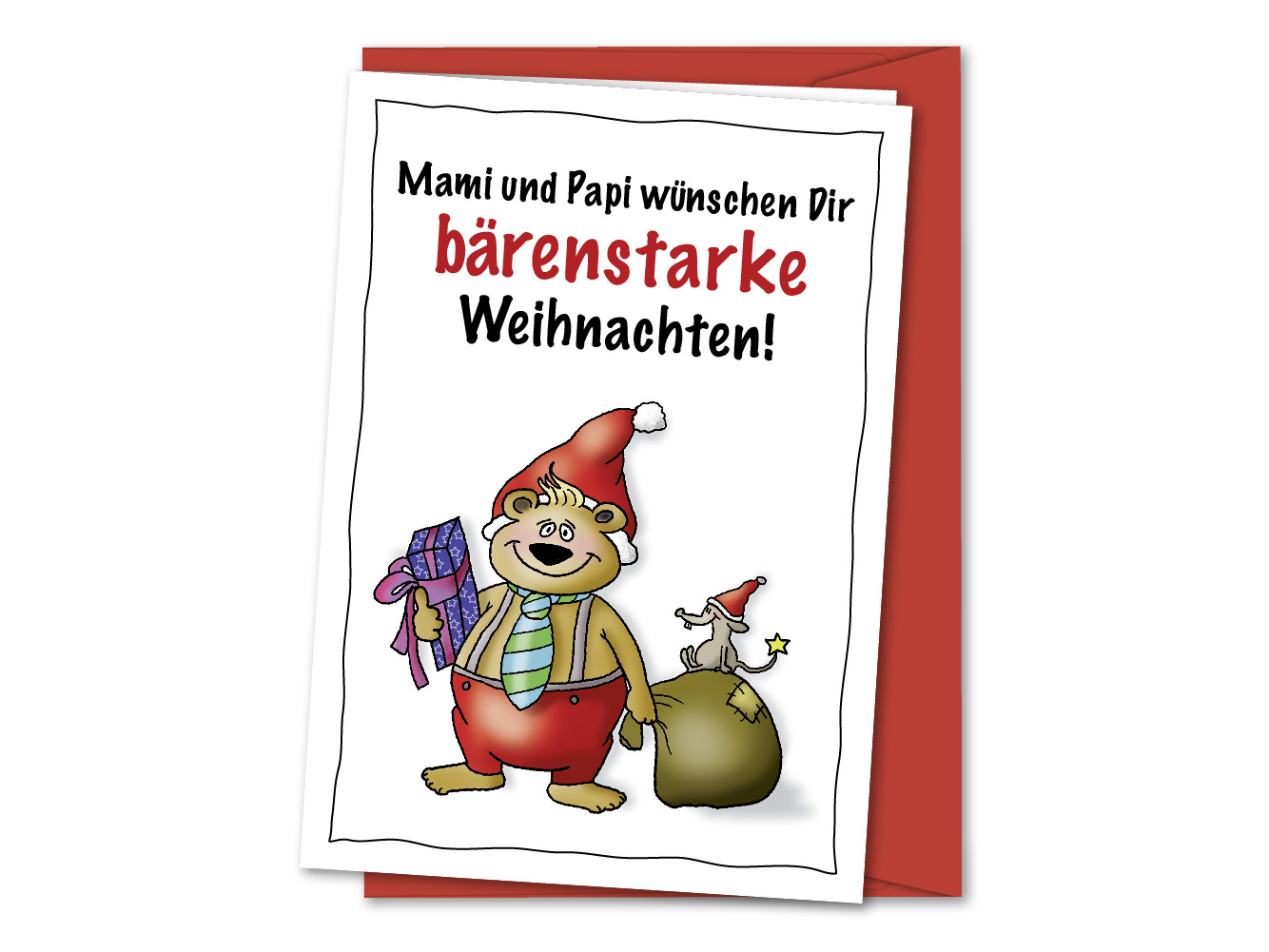 Weihnachtskarte Bärenstarke Weihnachten