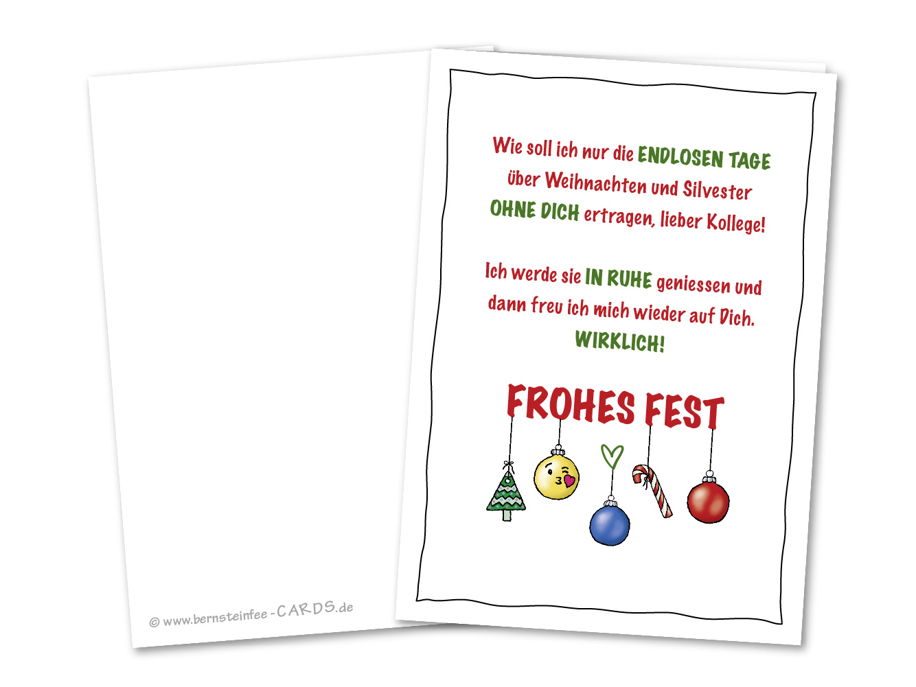 Weihnachtskarte Ohne Dich lieber Kollege