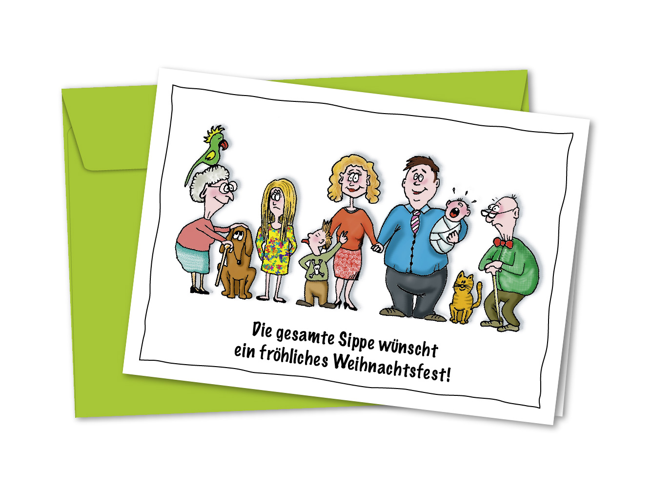 Weihnachtskarte Die gesamte Sippe Weihnachtskarte Die gesamte Sippe