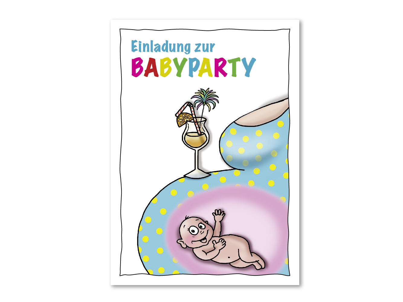 Einladungskarte Babyparty
