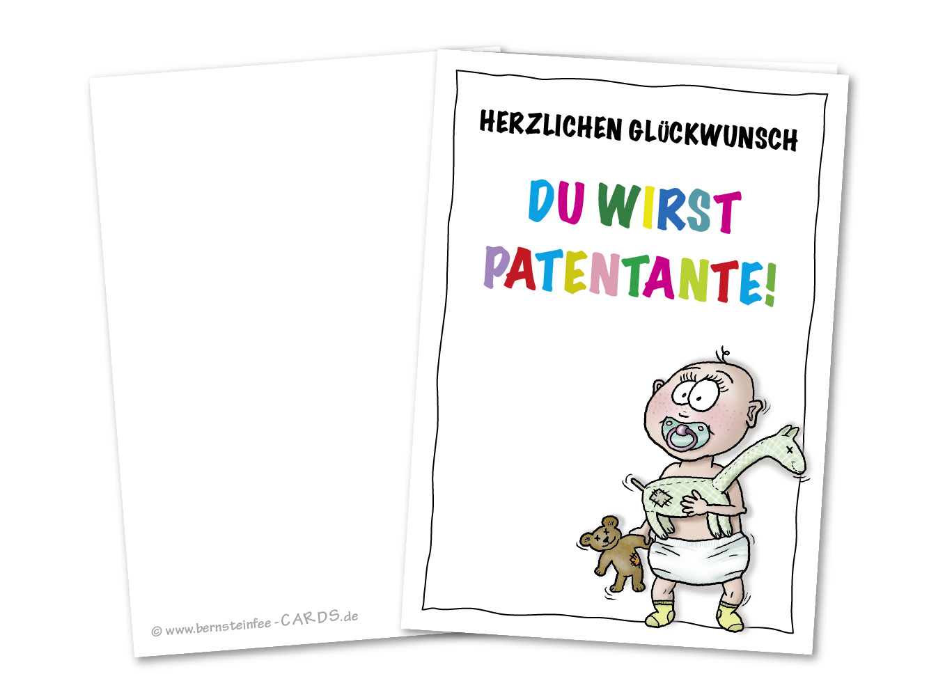 Babykarte Du wirst Patentante Babykarte Du wirst Patentante