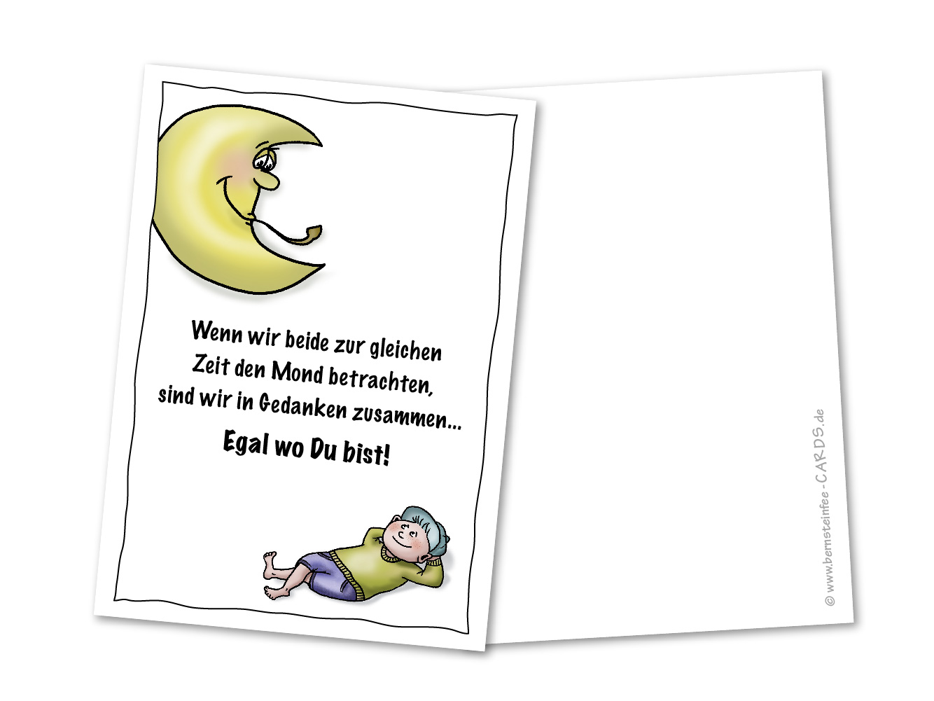 Postkarte In Gedanken zusammen