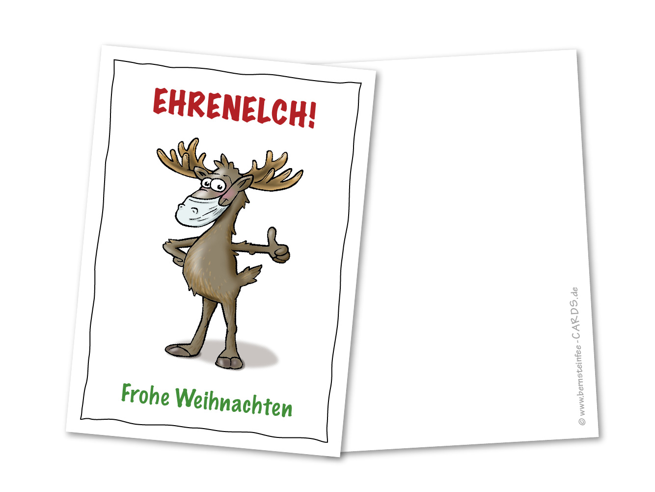 Postkarte Weihnachten Ehrenelch