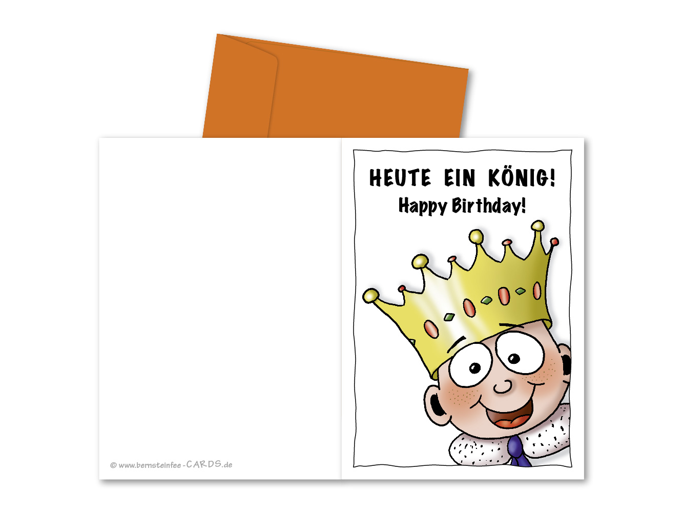 Geburtstagskarte Heute ein König