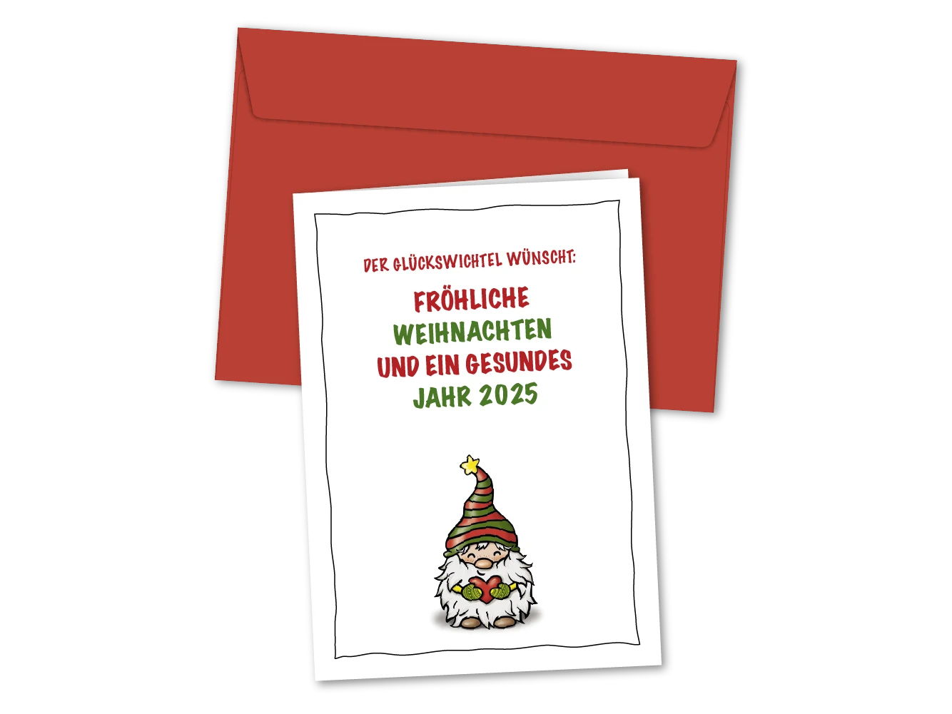 Weihnachtskarte Glückswichtel