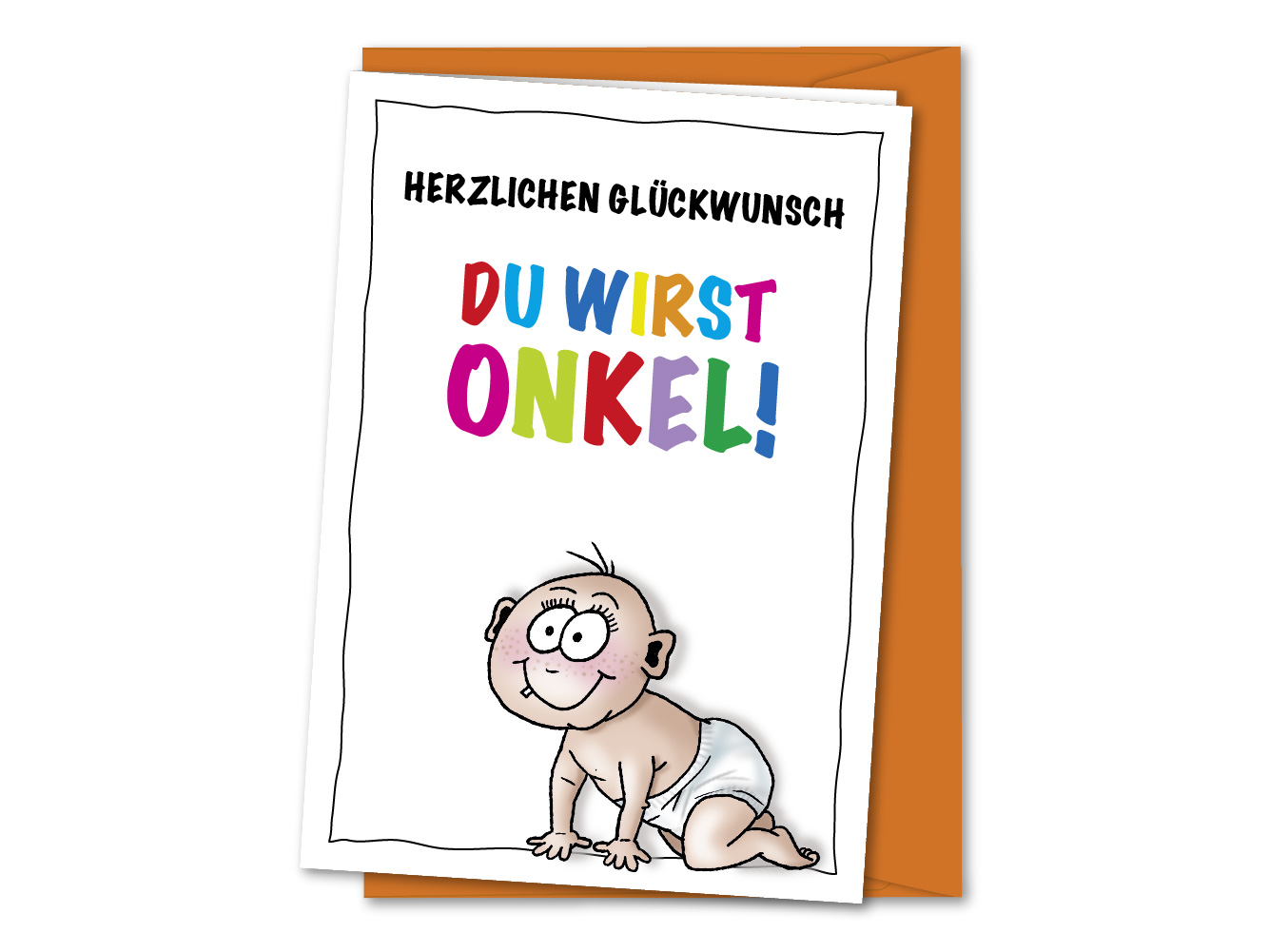 Babykarte Du wirst Onkel